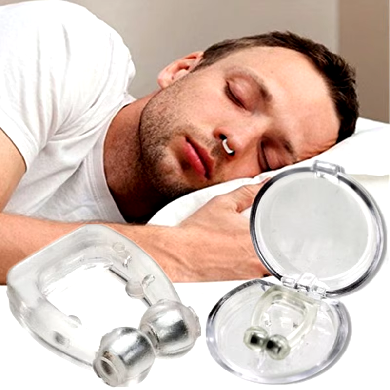 Magnetic Snore Stopper ring Silicone 1/2/4 Pcs Aid Nasal Dilators Night Easy Breathe Anti Device with Case Stop Snore nose cl
