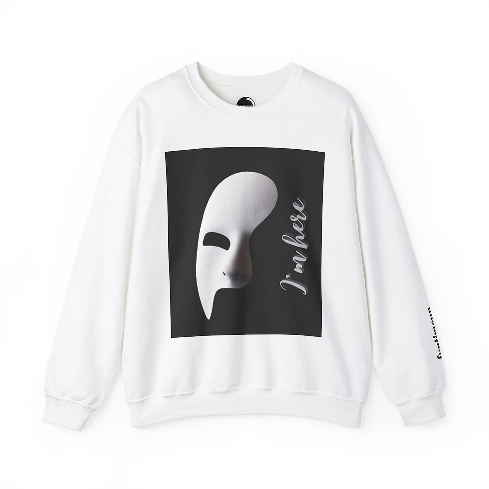 Unisex Heavy Blend™ Crewneck Sweatshirt - 'I'm Here' Phantom Design 1