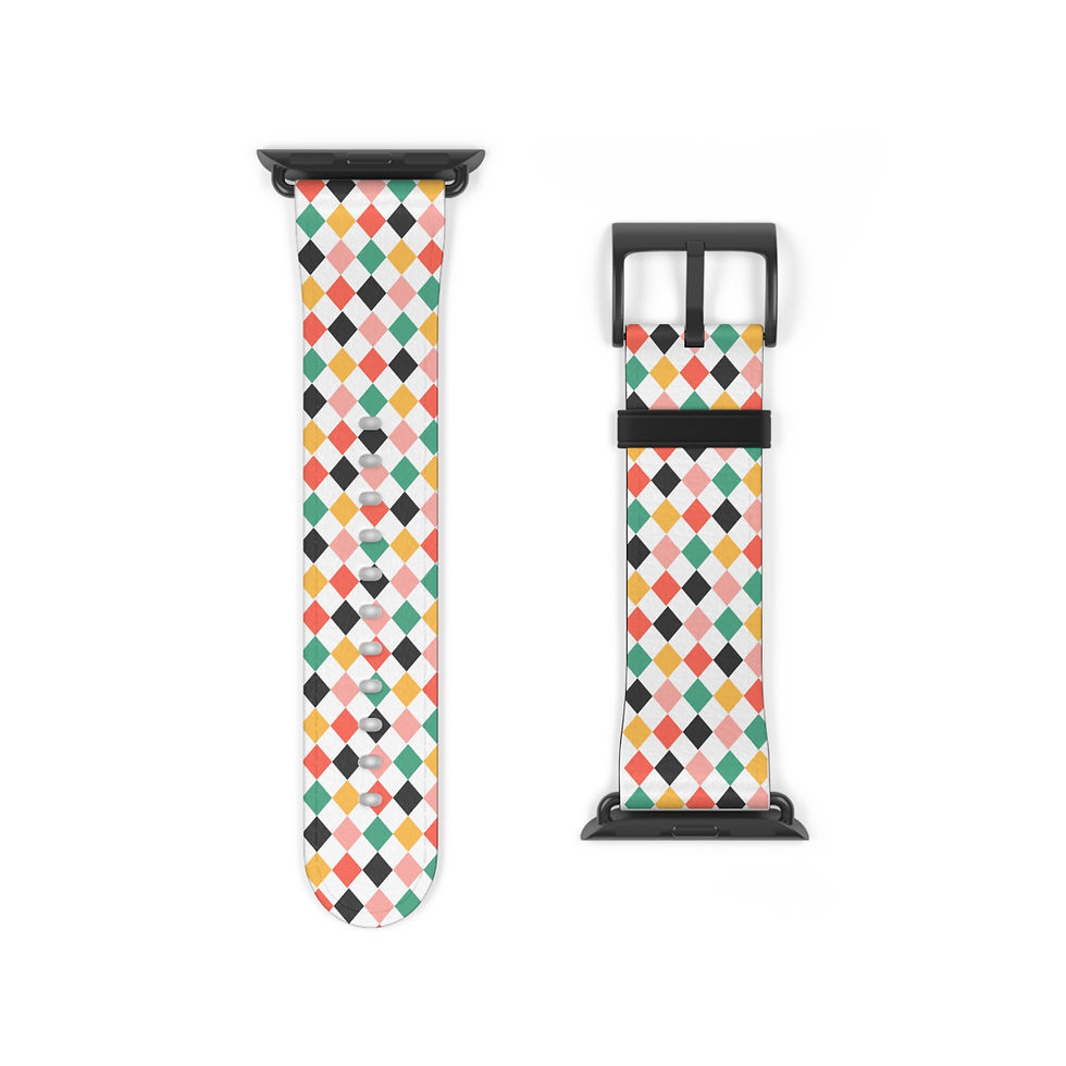 Colorful Diamond Pattern Watch Band | Stylish Accessory for All Occasions a1