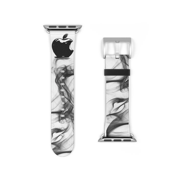 Sleek Black Marble Watch Band, Trendy Apple Accessories, Stylish Smartwatch Band f
