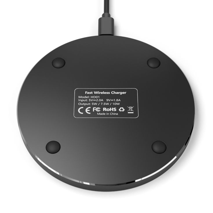 Fast Qi Wireless Charger, Fun, Stylish Charging Pad for Office, Gift Giving  back