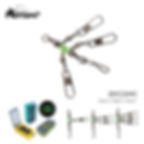 Squid Jig Bearing Rolling Swivels | Solid Ring Interlock Snap | Fishing Swivels