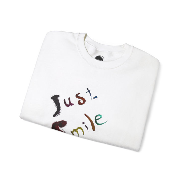 Just Smile Unisex Heavy Blend™ Crewneck Sweatshirt - Cozy & Uplifting Fashion 3
