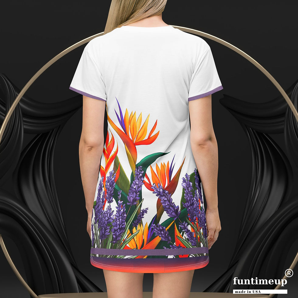 T-Shirt Dress for Women, Casual Boho Dress, Beach Outfit, Garden Party Dress 1