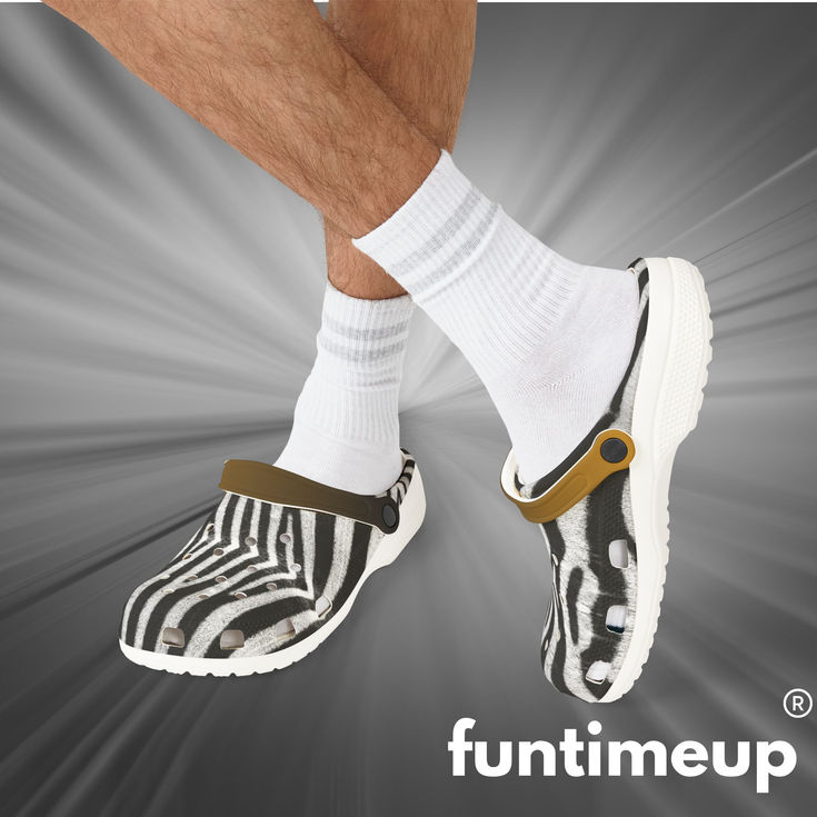 Zebra Print EVA Foam Rubber Shoes - Lightweight & Stylish Comfort Footwear 6