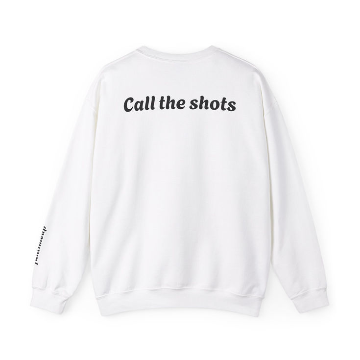 Funny Owl Crewneck Sweatshirt - 'Call the Shots', Motivational Pullover  2