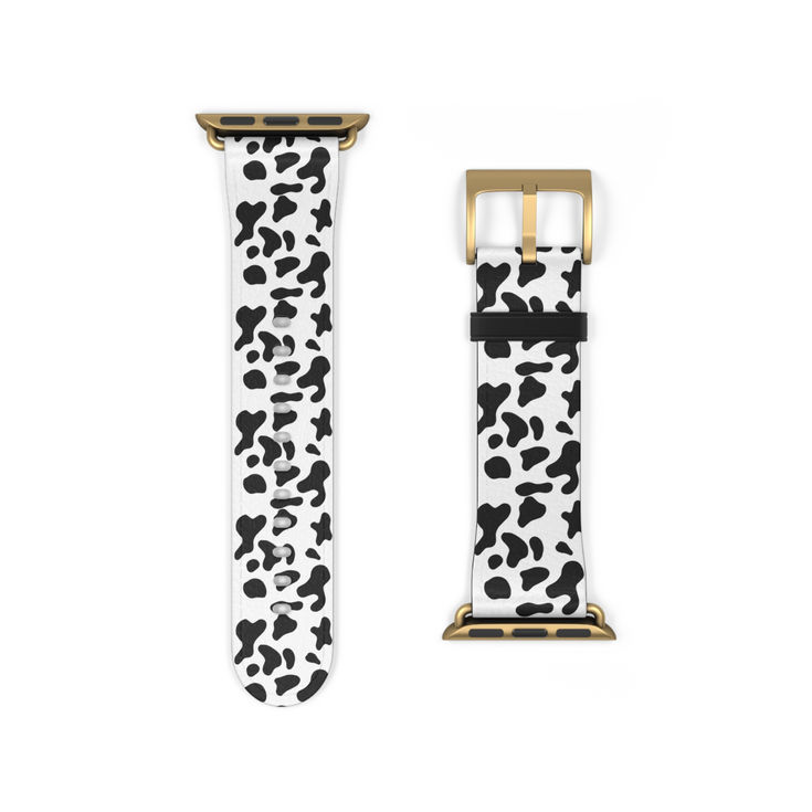 Chic Black and White Cow Watch Band, Strap for Apple Watch (Series 1-9 & SE)  6