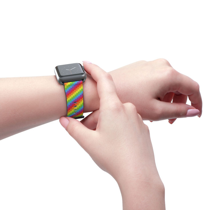 Colorful Rainbow Watch Band, Vibrant Band for Pride, Unique Fashion Accessories A3