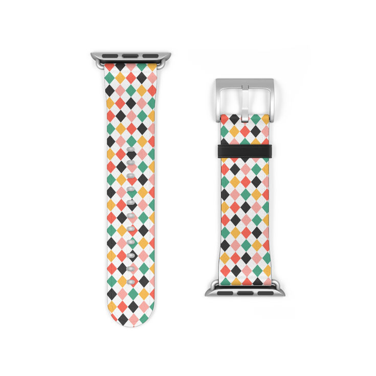 Colorful Diamond Pattern Watch Band | Stylish Accessory for All Occasions b2