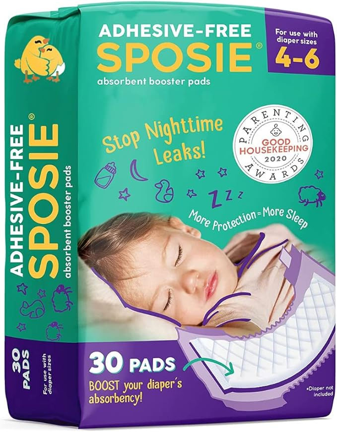 Sposie Diaper Booster Pads, Size 4-6, 30 Count