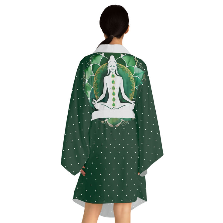 Women's Boho Yoga Kimono | Chakra Robe | Soft Elegant Wrap for Meditation Spa  2