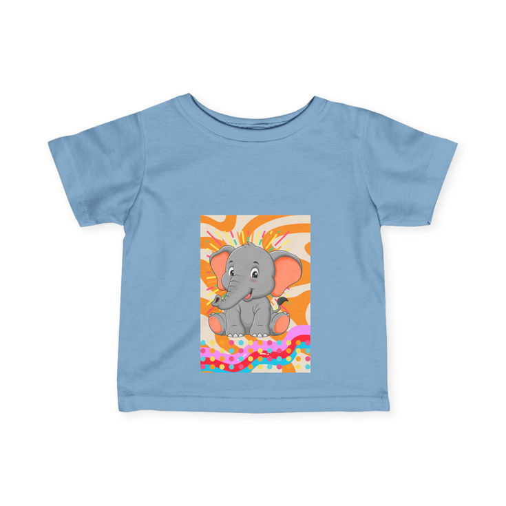 Cute Elephant Infant Tee, Baby Shirt, Toddler T-Shirt, Kids Gift, Baby Shower BLUE