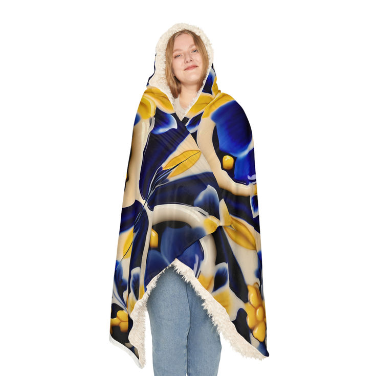 Hooded Sherpa Blanket, Cozy Wearable Fleece Blanket, Soft Plush Throw for Winter 4