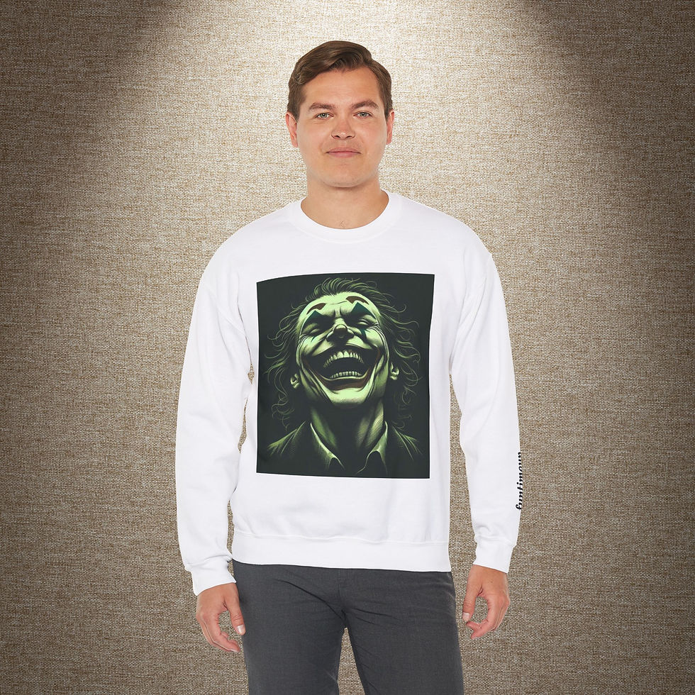 Unisex Joker Crewneck Sweatshirt - "Life is Worth Living" Crewneck Sweatshirt