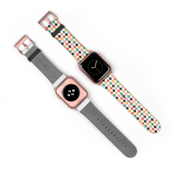 Colorful Diamond Pattern Watch Band | Stylish Accessory for All Occasions d3