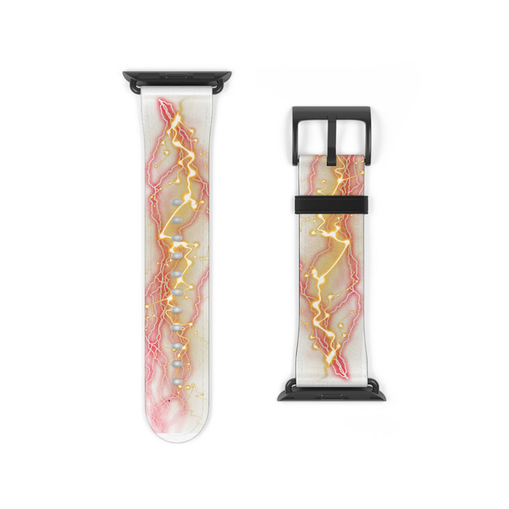 Colorful Abstract Watch Band with Sparkling Accents, Watch Band for Apple Watch a1