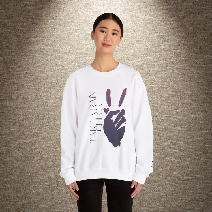 Peace Sign Unisex Heavy Blend™ Crewneck Sweatshirt - Comfortable Casual Wear 4