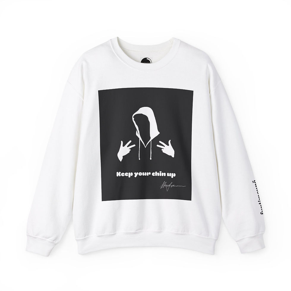 Keep Your Chin Up Crewneck Sweatshirt - Unisex Motivational Pullover for Comfort 1