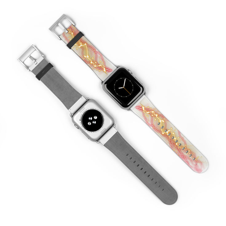 Colorful Abstract Watch Band with Sparkling Accents, Watch Band for Apple Watch b3