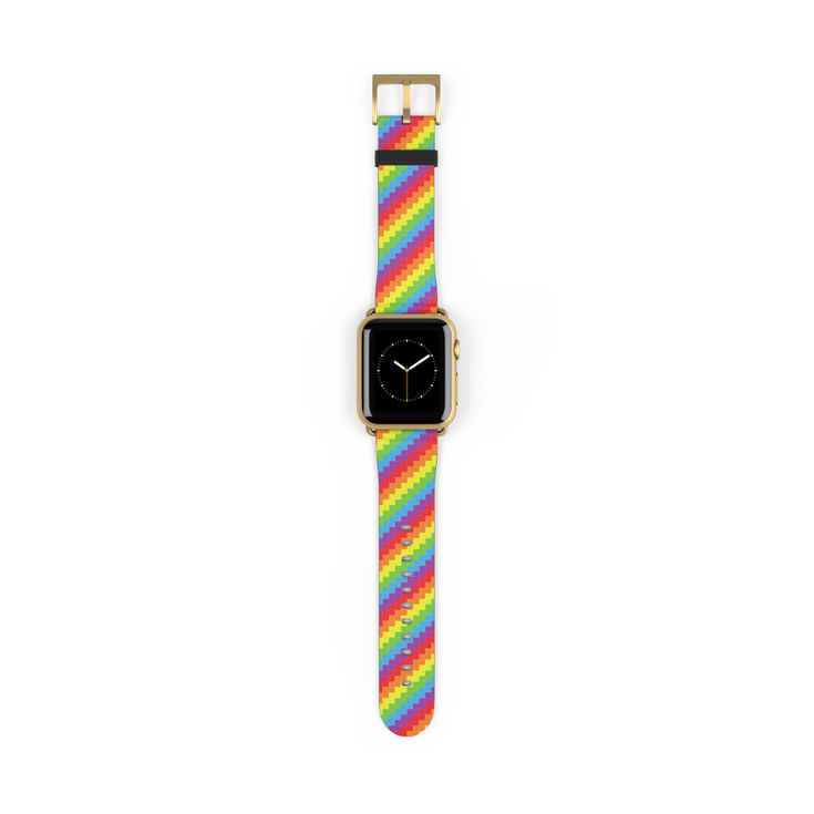 Colorful Rainbow Watch Band, Vibrant Band for Pride, Unique Fashion Accessories C1