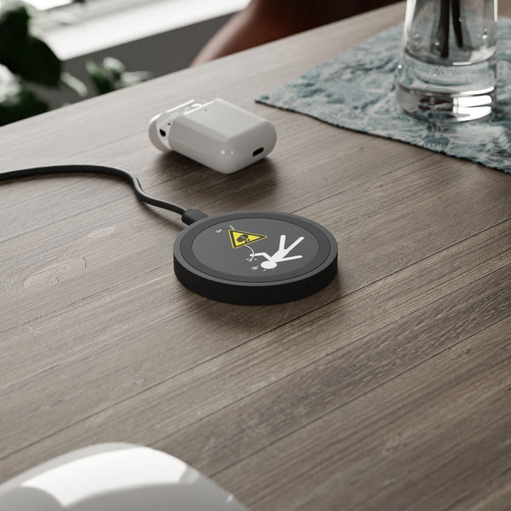 Quake Wireless Charging Pad, Tech Gift, Wireless Charger, Funny Charging Pad desk