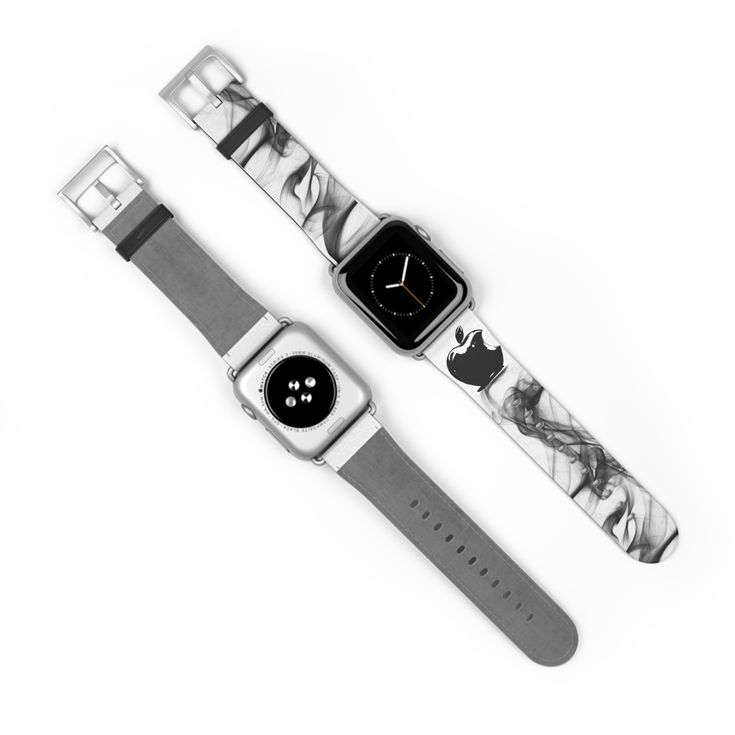 Sleek Black Marble Watch Band, Trendy Apple Accessories, Stylish Smartwatch Band g