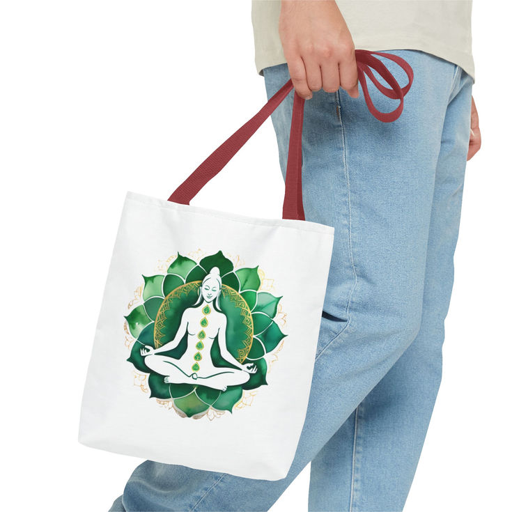 Chakra Yoga Tote Bag, Spiritual Meditation Bag,  Eco-Friendly Cotton Tote,  4