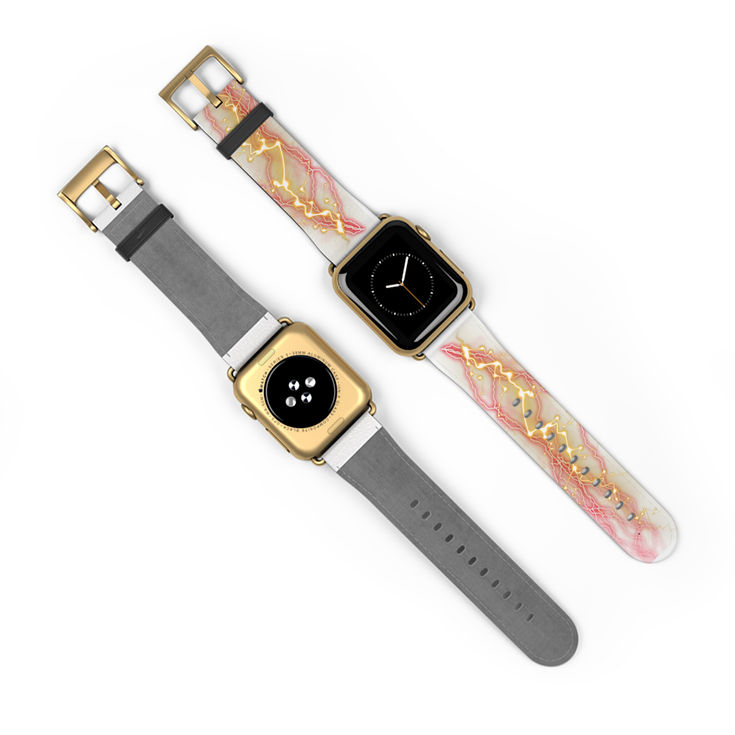 Colorful Abstract Watch Band with Sparkling Accents, Watch Band for Apple Watch c3