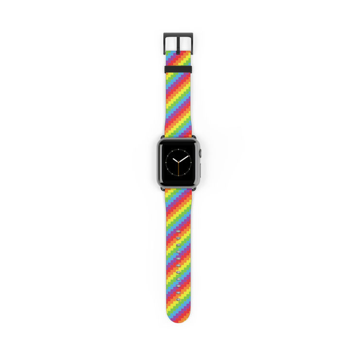 Colorful Rainbow Watch Band, Vibrant Band for Pride, Unique Fashion Accessories