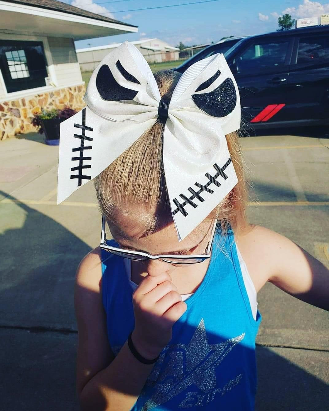 Jack Skellington Cheer Bow