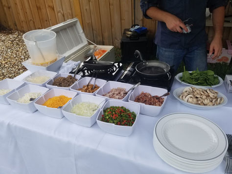 Omelette and Waffle Stations