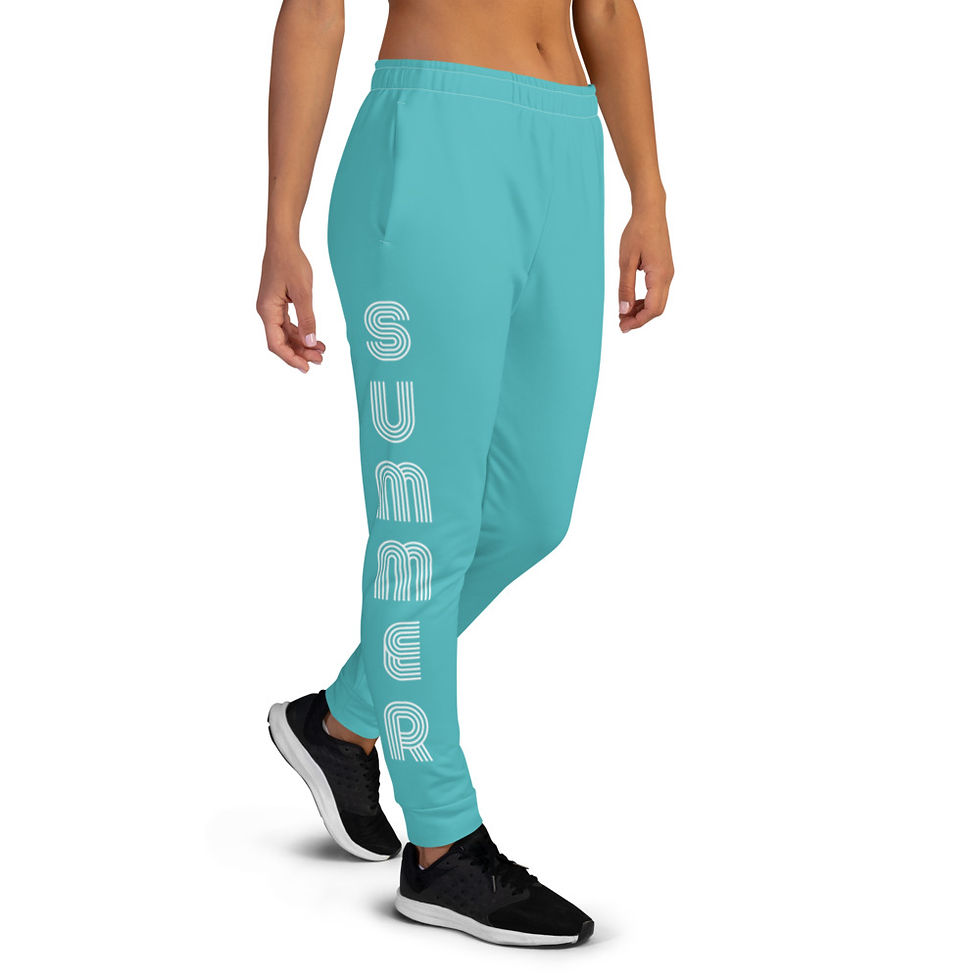 Thumbnail: 'Summer Nights' Women's Joggers (aqua)