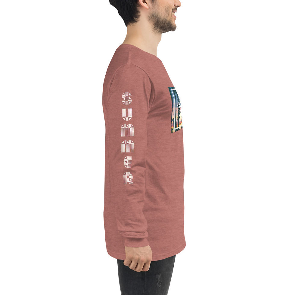 Thumbnail: 'Summer Nights' Unisex Long Sleeve Tee (w/lettering)