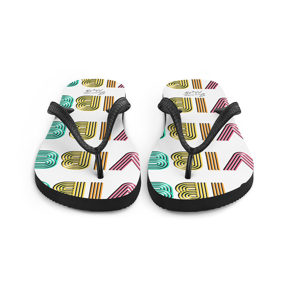 Thumbnail: "VIBE" Flip-Flops (white)