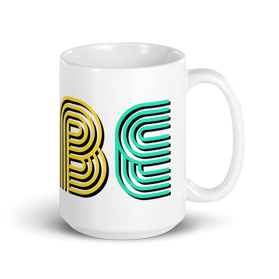 Thumbnail: "VIBE" White glossy mug