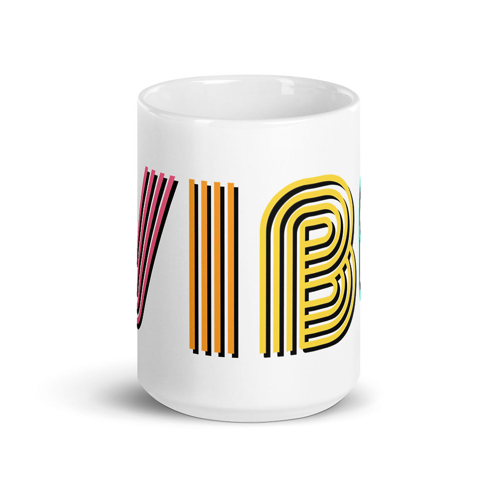 Thumbnail: "VIBE" White glossy mug