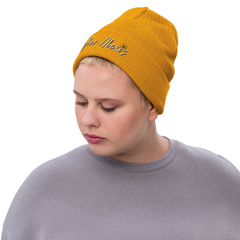 Thumbnail: "Tyler Alexis" Ribbed knit beanie