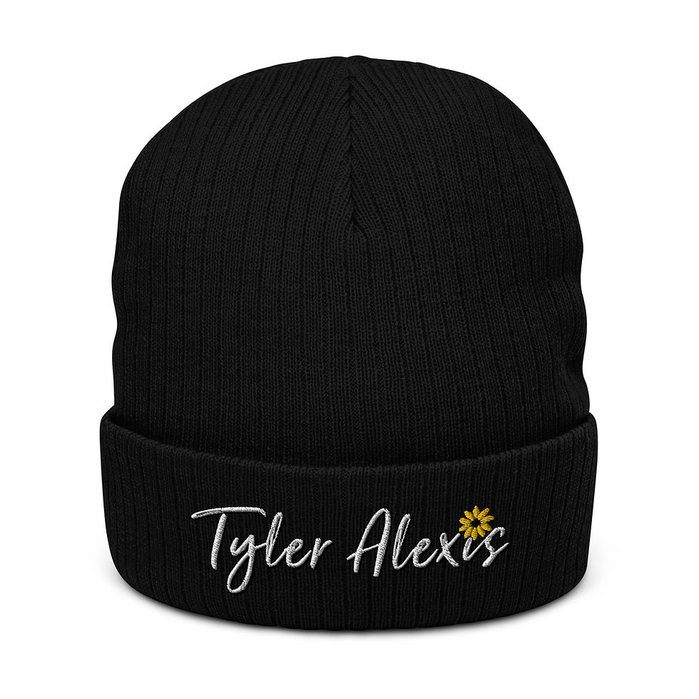 Thumbnail: "Tyler Alexis" Ribbed knit beanie