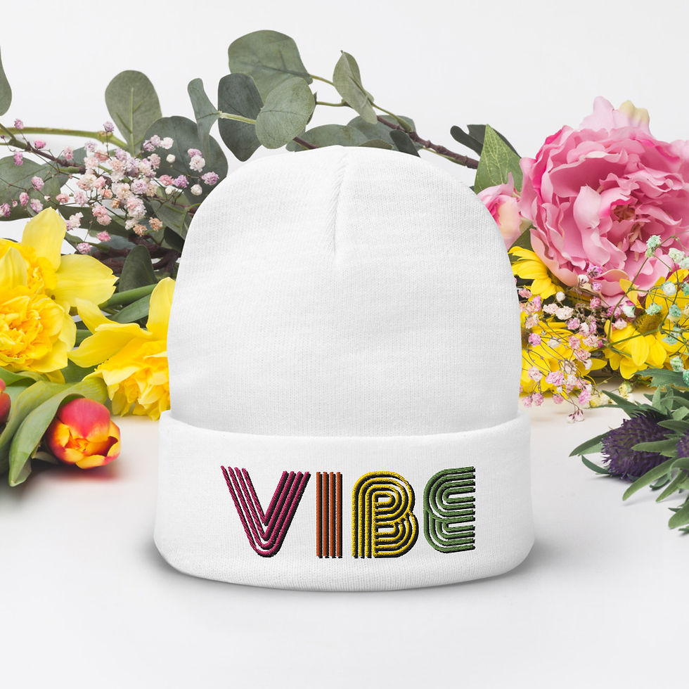 Thumbnail: "VIBE" Embroidered Beanie
