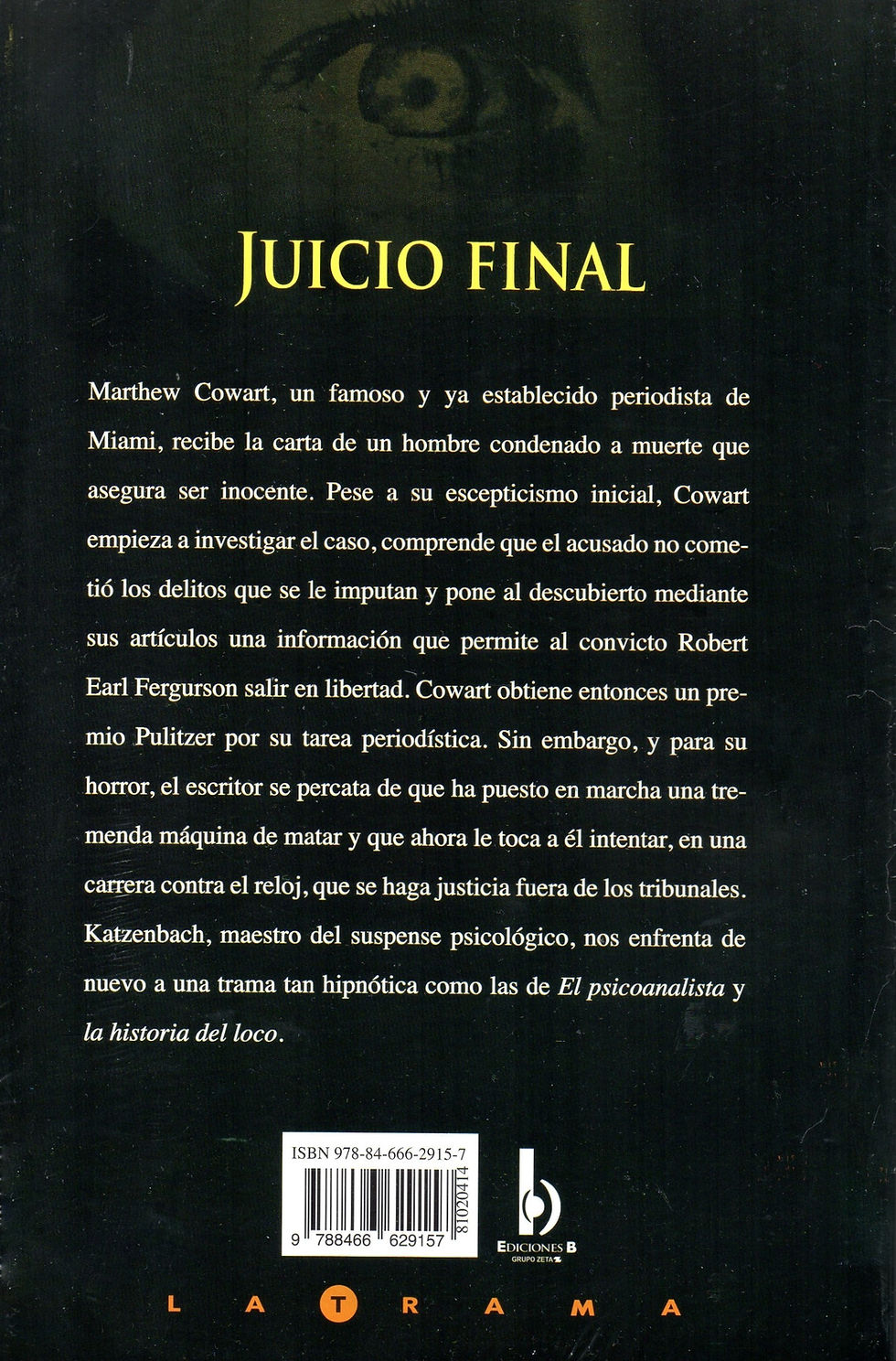 Miniatura: Juicio Final - John Katzenbach