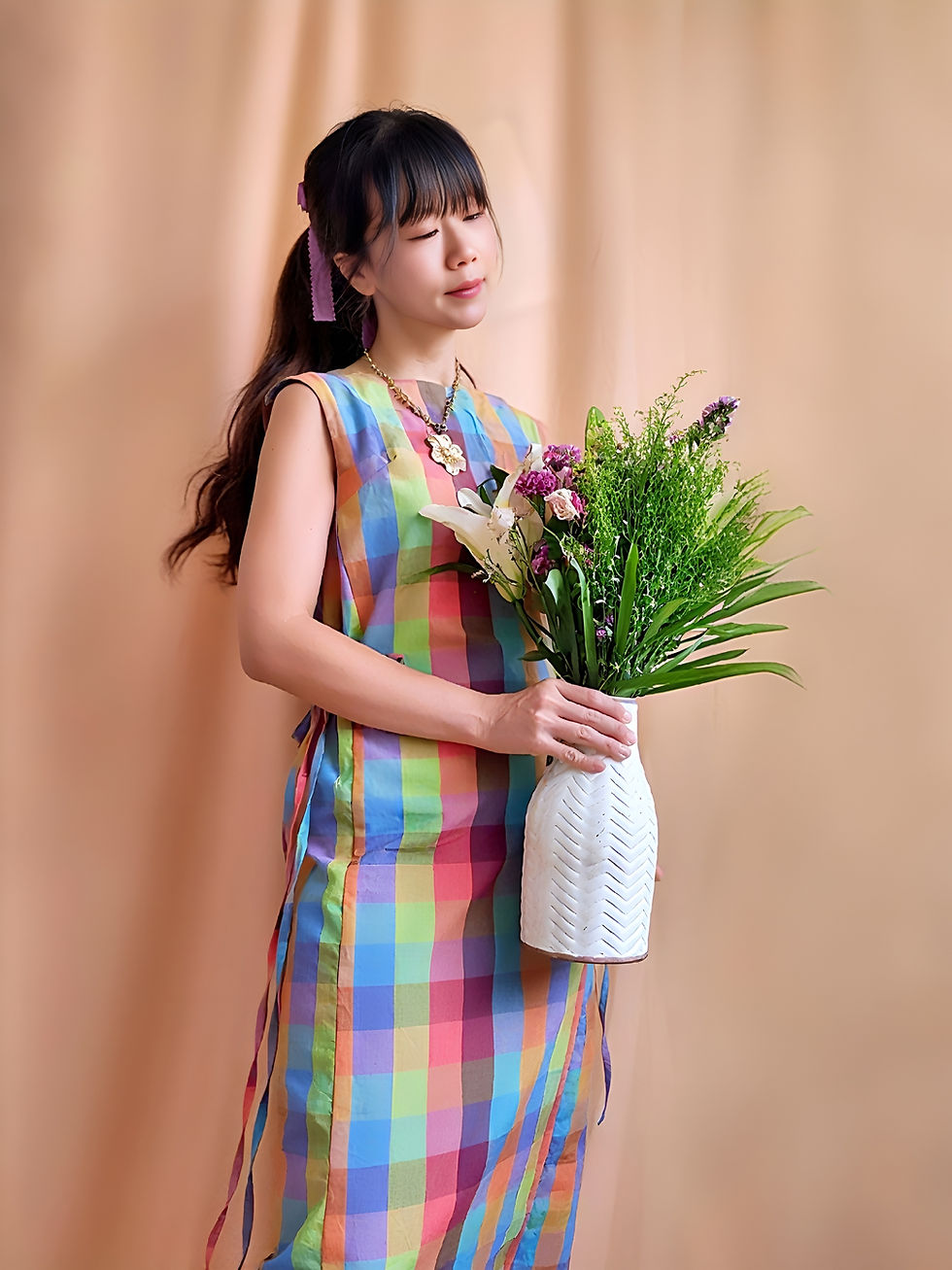 Thumbnail: Rainbow Checkered Polly Dress 