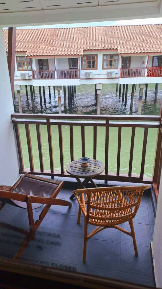 balcony with partial seaview