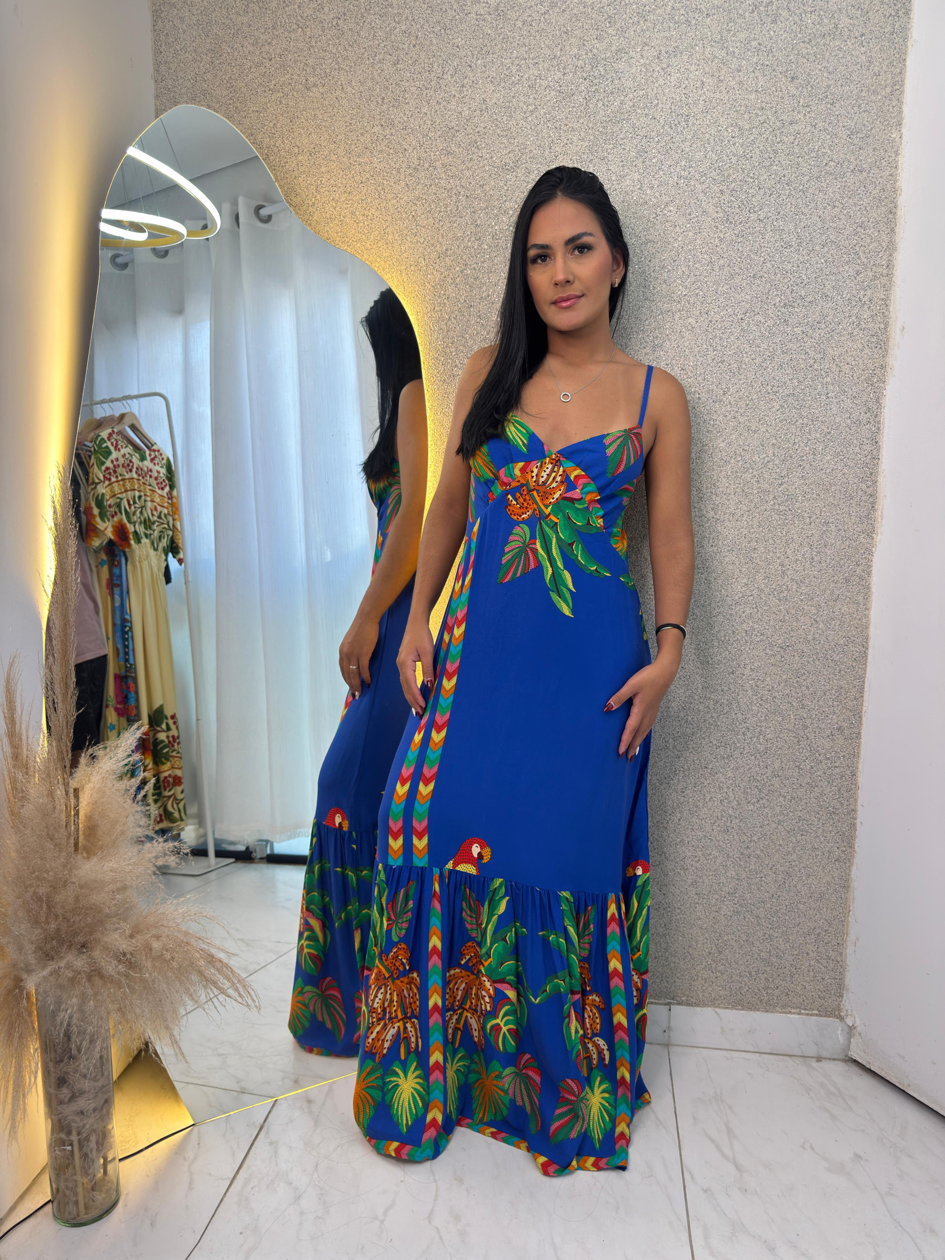 Vestido Tropical Azul
