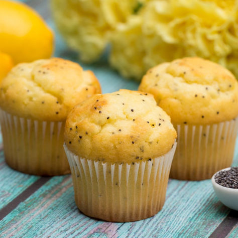 Lemon Poppy Seed Muffins (Gluten-Free) ©