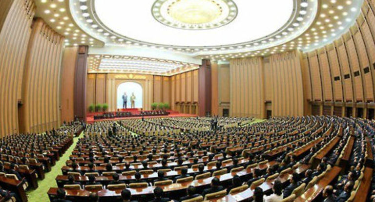 Mansudae Assembly Hall for the Supreme People’s Assembly in North Korea