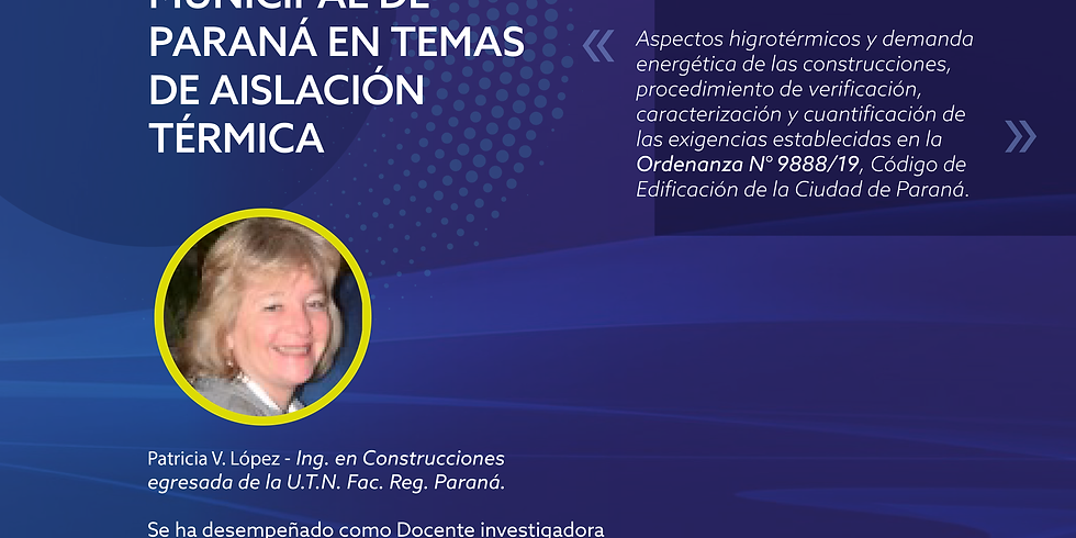 Interpretación del nuevo código municipal de Paraná en temas de aislación térmica