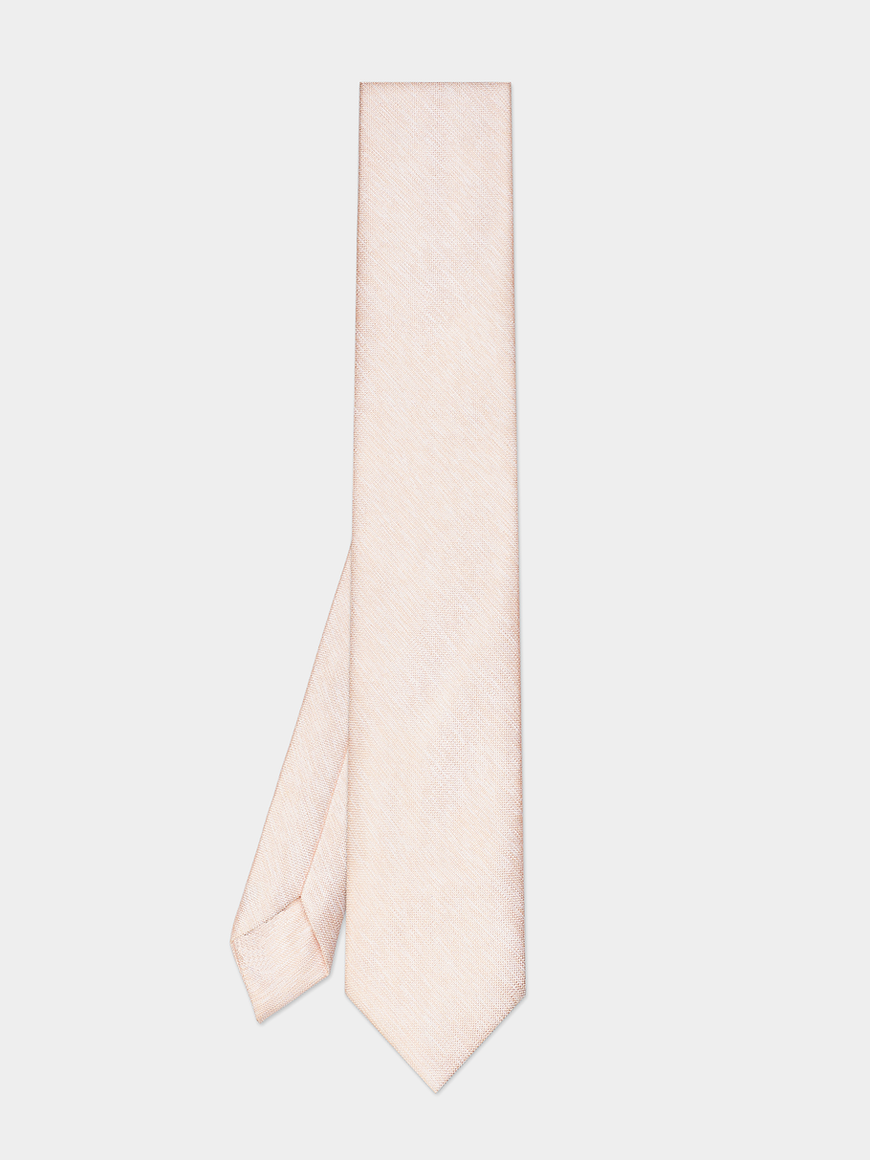 Linen Blush Self-Tie Tie (flat lay shot)