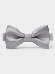 Satin Smoke Pre-Tied Bow Tie (standing shot)