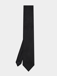 Satin Black Self-Tie Tie (flat lay shot)