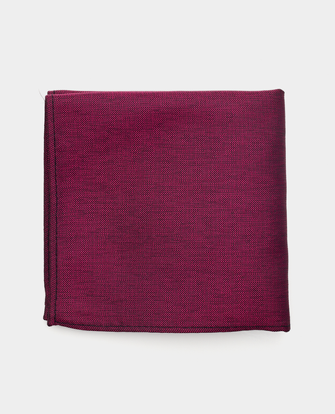 Linen Mulberry Pocket Square (folded flat lay shot)